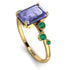 Emerald Cut Tanzanite Ring With Bezel - Alina No. 204 image 3