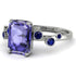 Emerald Cut Tanzanite Ring With Bezel - Alina No. 215