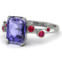 Emerald Cut Tanzanite Ring With Bezel - Alina No. 212