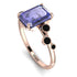 Emerald Cut Tanzanite Ring With Bezel - Alina No. 208 image 3