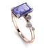 Emerald Cut Tanzanite Ring With Bezel - Alina No. 202 image 3