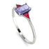 Emerald Cut Tanzanite With Triangles Ring - Remi No. 212