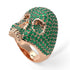 Emerald-Encrusted Skull Men's Fashion Ring - Jules No. 5