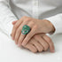 Emerald-Encrusted Skull Men's Fashion Ring - Jules No. 6