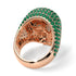 Emerald-Encrusted Skull Men's Fashion Ring - Jules No. 5