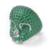 Emerald-Encrusted Skull Men's Fashion Ring - Jules No. 6 image 2