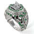 Emerald Majestic Eagle Men’s Fashion Ring - Caleb No. 6