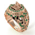 Emerald Majestic Eagle Men’s Fashion Ring - Caleb No. 5