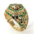 Emerald Owl Gold Men's Fashion Ring - Adrian No. 4