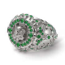 Emerald Owl Gold Men's Fashion Ring - Adrian No. 6 image 1