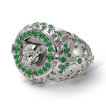 Emerald Puma Gold Men's Fashion Ring - Santiago No. 6 image 1