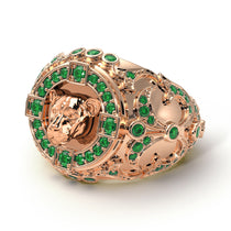 Emerald Puma Gold Men's Fashion Ring - Santiago No. 5 image 1