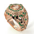 Emerald Raven Gold Men's Fashion Ring - Nolan No. 5