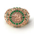 Emerald Raven Gold Men's Fashion Ring - Nolan No. 5