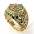 Emerald Royal Lion Men Signet Ring - Terry No. 4 image 1