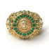 Emerald Royal Lion Men Signet Ring - Terry No. 4 image 2