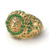 Emerald Royal Lion Men Signet Ring - Terry No. 4