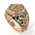 Emerald Royal Lion Men Signet Ring - Terry No. 5 image 1