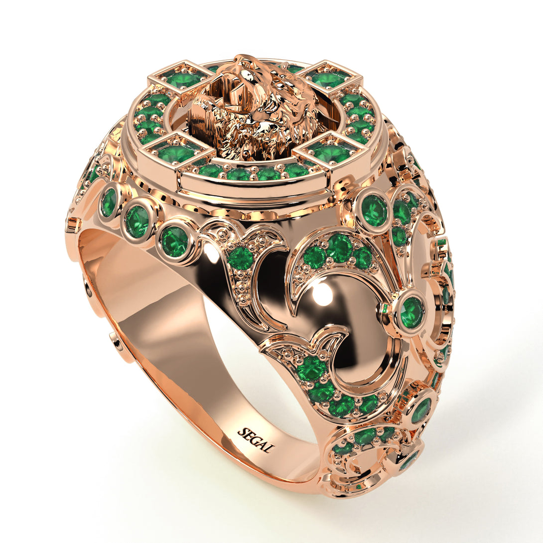 Emerald Tiger Gold Men's Fashion Ring - Landon No. 5