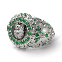 Emerald Wolf Gold Men's Fashion Ring - Eli No. 6 image 1
