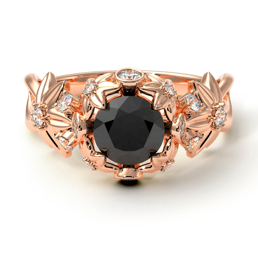 Flowers And Branches Diamond Ring - Katherine no. 29