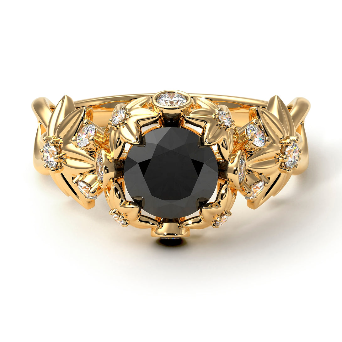 Flowers And Branches Diamond Ring - Katherine no. 28