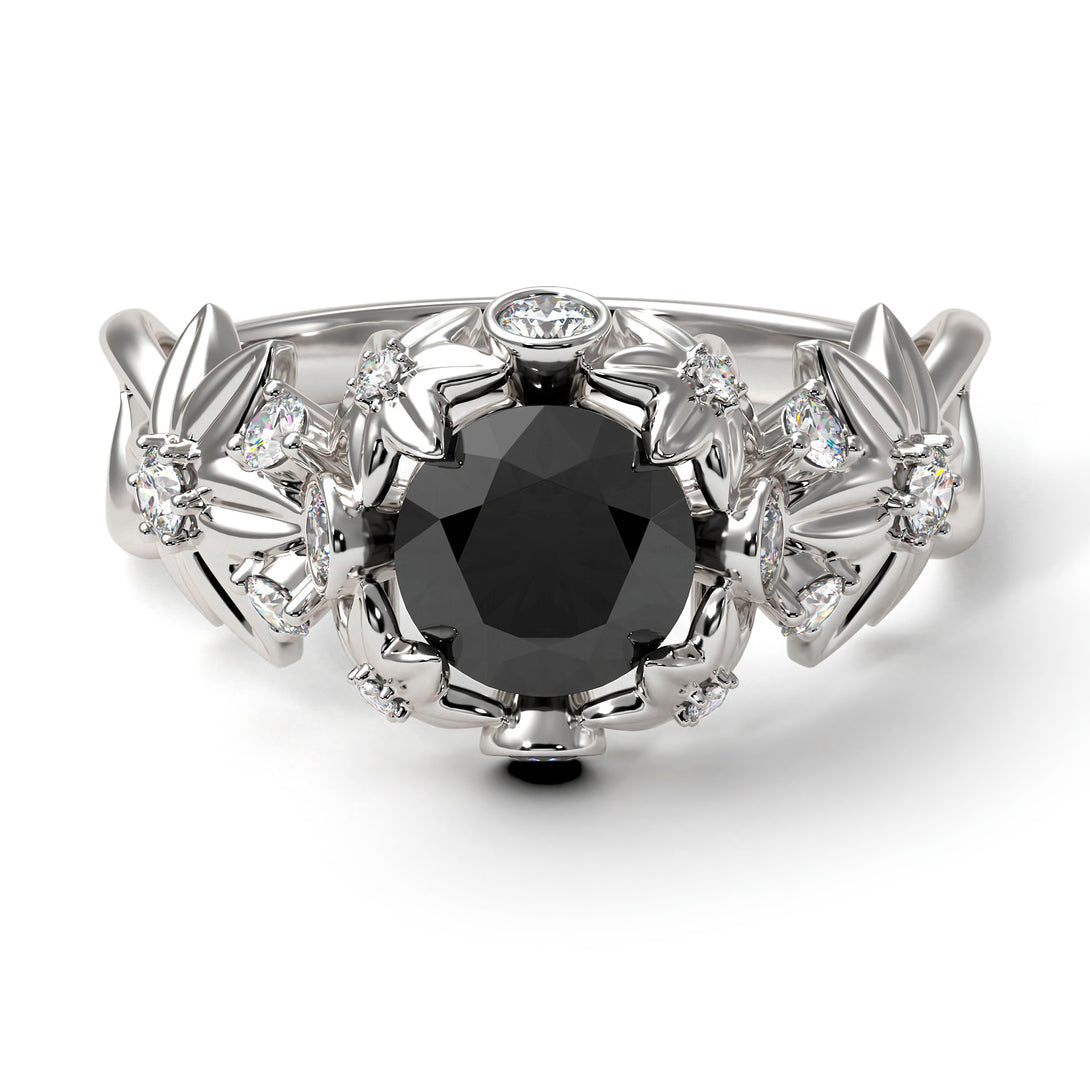 Flowers And Branches Diamond Ring - Katherine no. 30