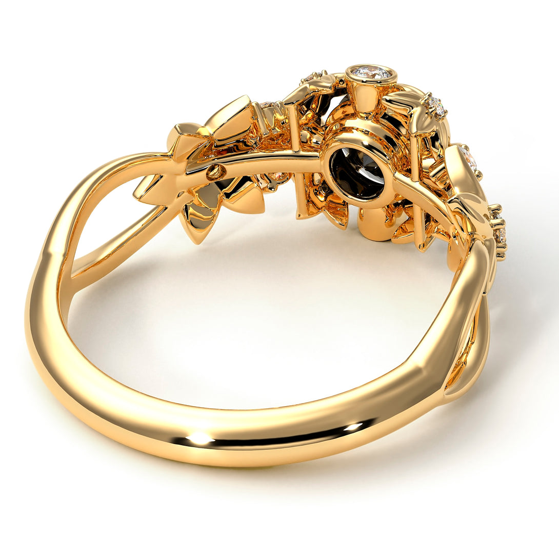 Flowers And Branches Diamond Ring - Katherine no. 28
