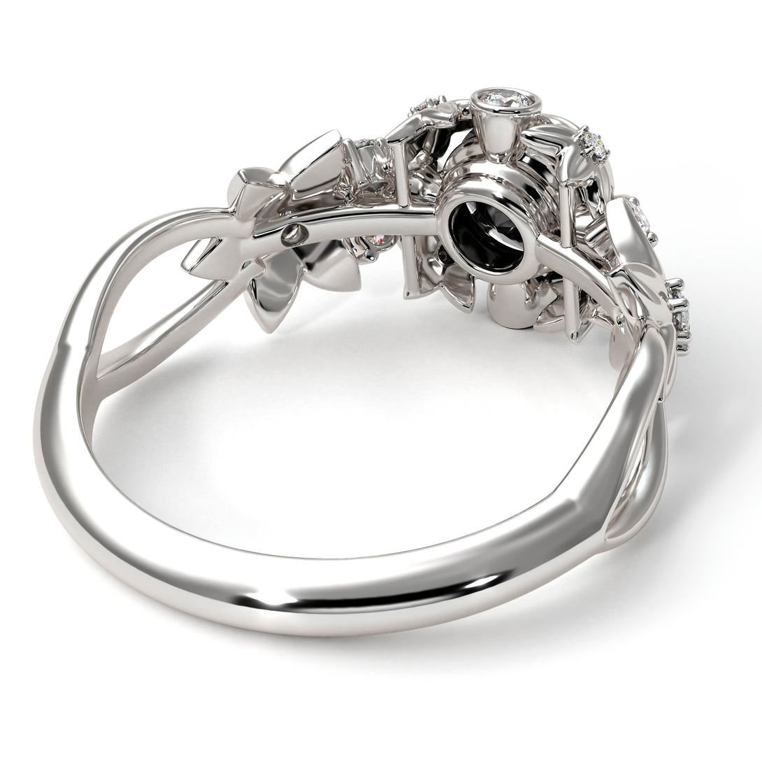 Flowers And Branches Diamond Ring - Katherine no. 30