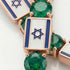 Emerald Tennis Bracelet with Israeli Flag no. 5