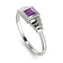 Geometric Princess Cut Amethyst Ring - Everleigh No. 303