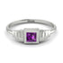 Geometric Princess Cut Amethyst Ring - Everleigh No. 303 image 1