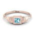 Geometric Princess Cut Aquamarine Ring - Everleigh No. 402 image 1