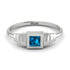 Geometric Princess Cut Blue Topaz Ring - Everleigh No. 503