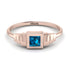 Geometric Princess Cut Blue Topaz Ring - Everleigh No. 502