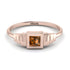 Geometric Princess Cut Brown Diamond Ring - Everleigh No. 1102