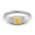 Geometric Princess Cut Citrine Ring - Everleigh No. 603 image 1