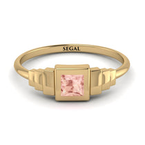 Geometric Princess Cut Morganite Ring - Everleigh No. 901 image 1