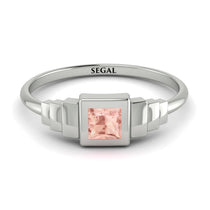 Geometric Princess Cut Morganite Ring - Everleigh No. 903 image 1