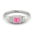 Geometric Princess Cut Pink Moissanite Ring - Everleigh No. 803 image 1