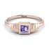 Geometric Princess Cut Tanzanite Ring - Everleigh No. 202