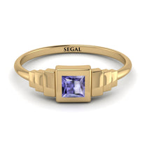 Geometric Princess Cut Tanzanite Ring - Everleigh No. 201 image 1