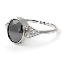 Geometrical Bezel Black Diamond Ring - Trinity No. 33 image 1