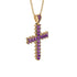 Glamorous Amethyst Cross Pendant - Raymond No. 301