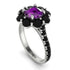 Glamorous Amethyst Halo Engagement Ring - Amaya No. 309