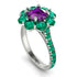 Glamorous Amethyst Halo Engagement Ring - Amaya No. 306