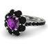 Glamorous Amethyst Halo Engagement Ring - Amaya No. 309 image 1