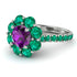 Glamorous Amethyst Halo Engagement Ring - Amaya No. 306