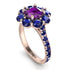 Glamorous Amethyst Halo Engagement Ring - Amaya No. 314 image 4