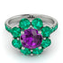 Glamorous Amethyst Halo Engagement Ring - Amaya No. 306 image 2